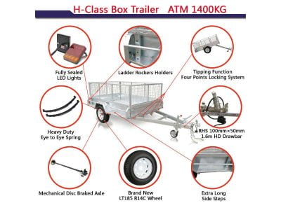 7x5 ft box trailer